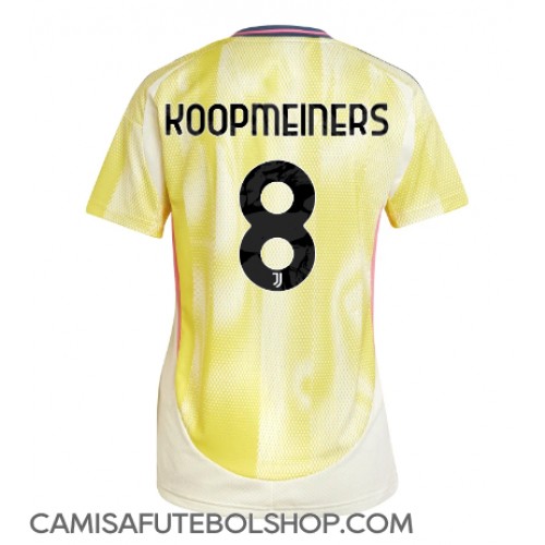 Camisa de time de futebol Juventus Teun Koopmeiners #8 Replicas 2º Equipamento Feminina 2024-25 Manga Curta